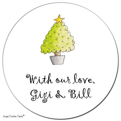 Sugar Cookie Gift Stickers - Little Tree Sugar Cookie Gift Stickers - Little Tree